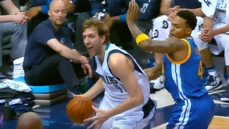 Dirk Nowitzki Dunks All Over the Warriors