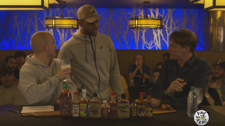 D'Angelo Russell Drops In On Tony Hawks Eating Wings